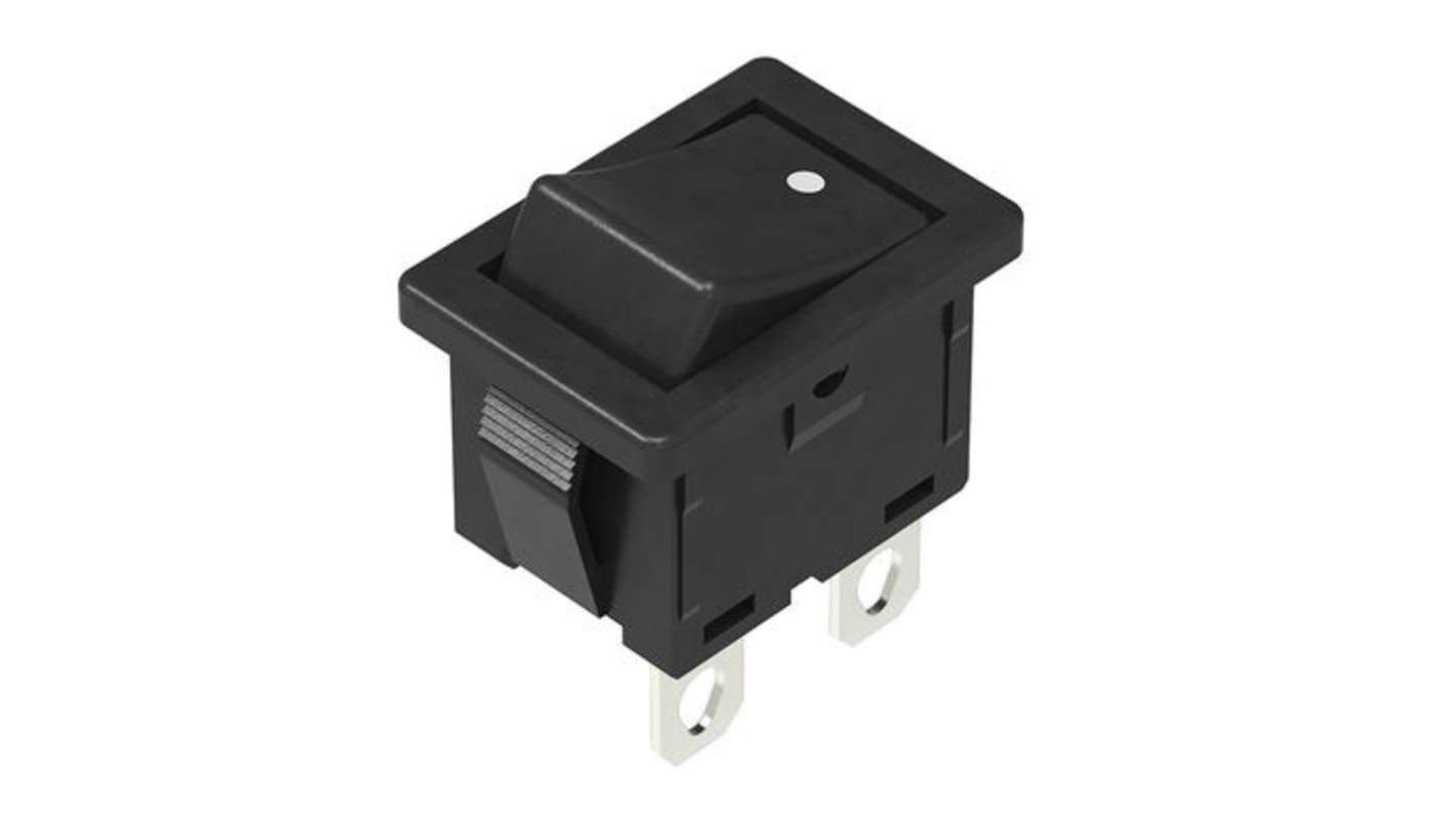 Interruptor de balancín, SDDJE10300, Contacto SPST, Enclavamiento, 10 A, No, Negro, IP00