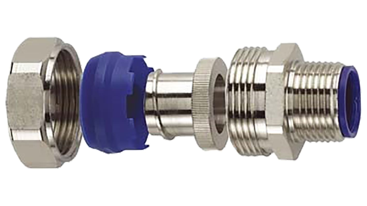 Flexicon External Thread Fitting, Conduit Fitting, 25mm Nominal Size, M25, 316 Stainless Steel