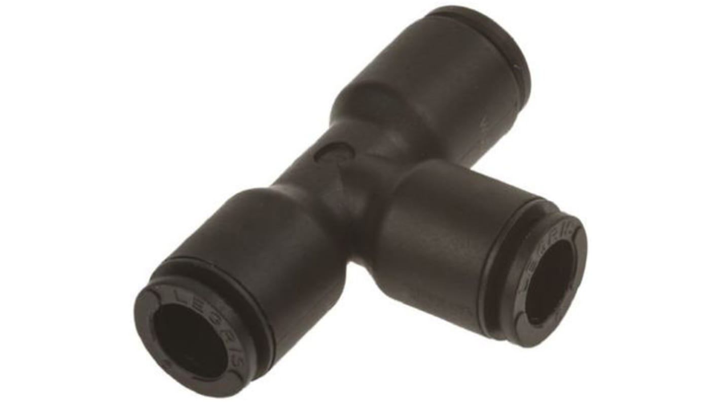 Legris LF3000 Series Tee Tube-to-Tube Adaptor Push In 12 mm, Push In 16 mm to Push In 16 mm, Tube-to-Tube Connection