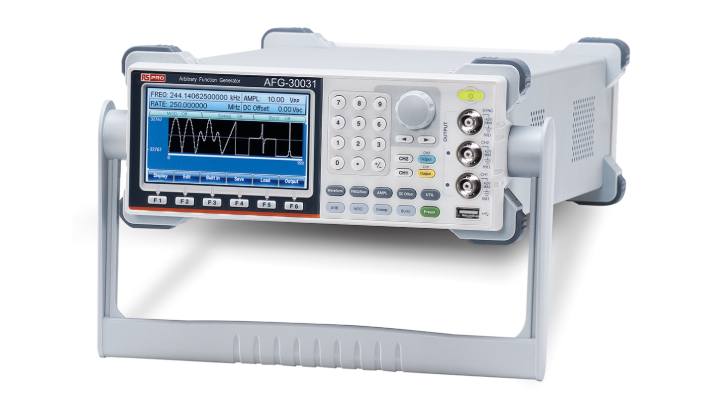 RS PRO AFG-3051 Function Generator, 50MHz Max, FM Modulation