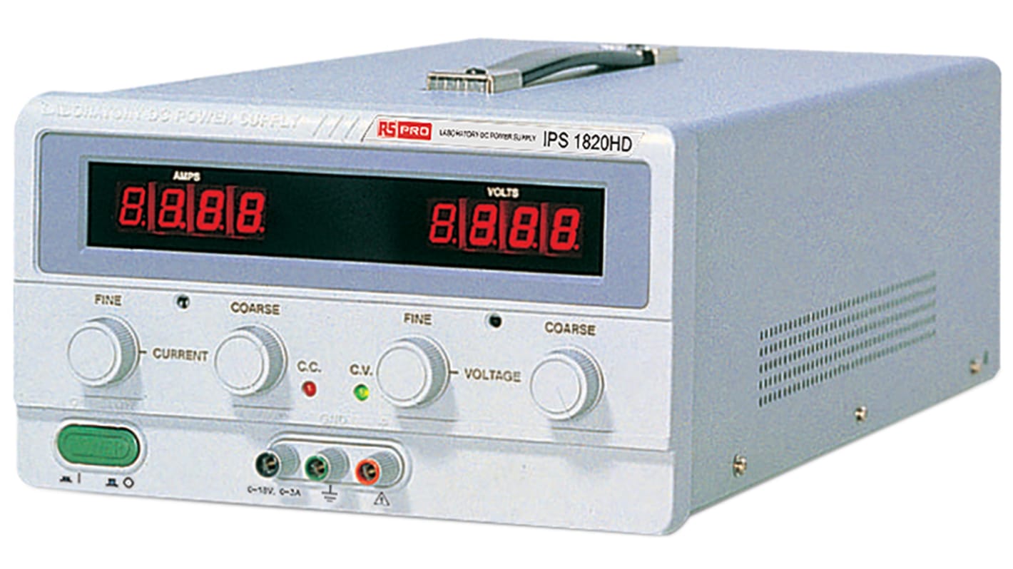 RS PRO Digital Bench Power Supply, 0 → 18V, 0 → 20A, 1-Output, 360W - RS Calibrated