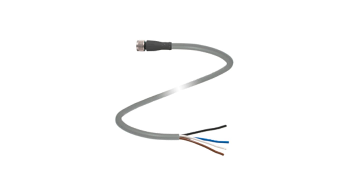 Cable de conexión Pepperl + Fuchs, con. A M8 Hembra, 4 polos, con. B Sin terminación, long. 5m, 30 V ac / dc, 3 A, IP67