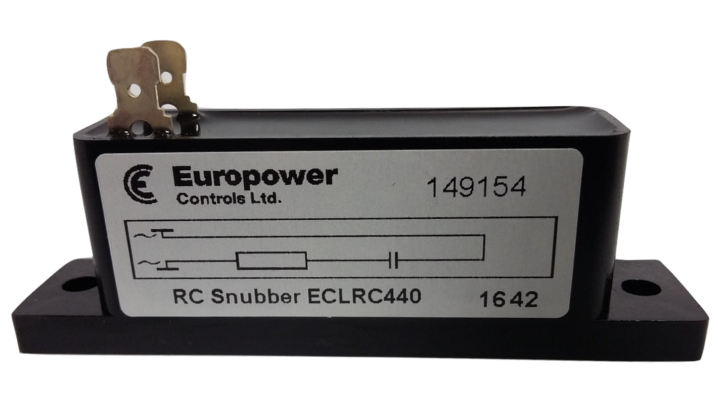 Condensatore RC Europower Controls 220nF 56Ω 440V cc, 1 via vie, Montaggio a pannello