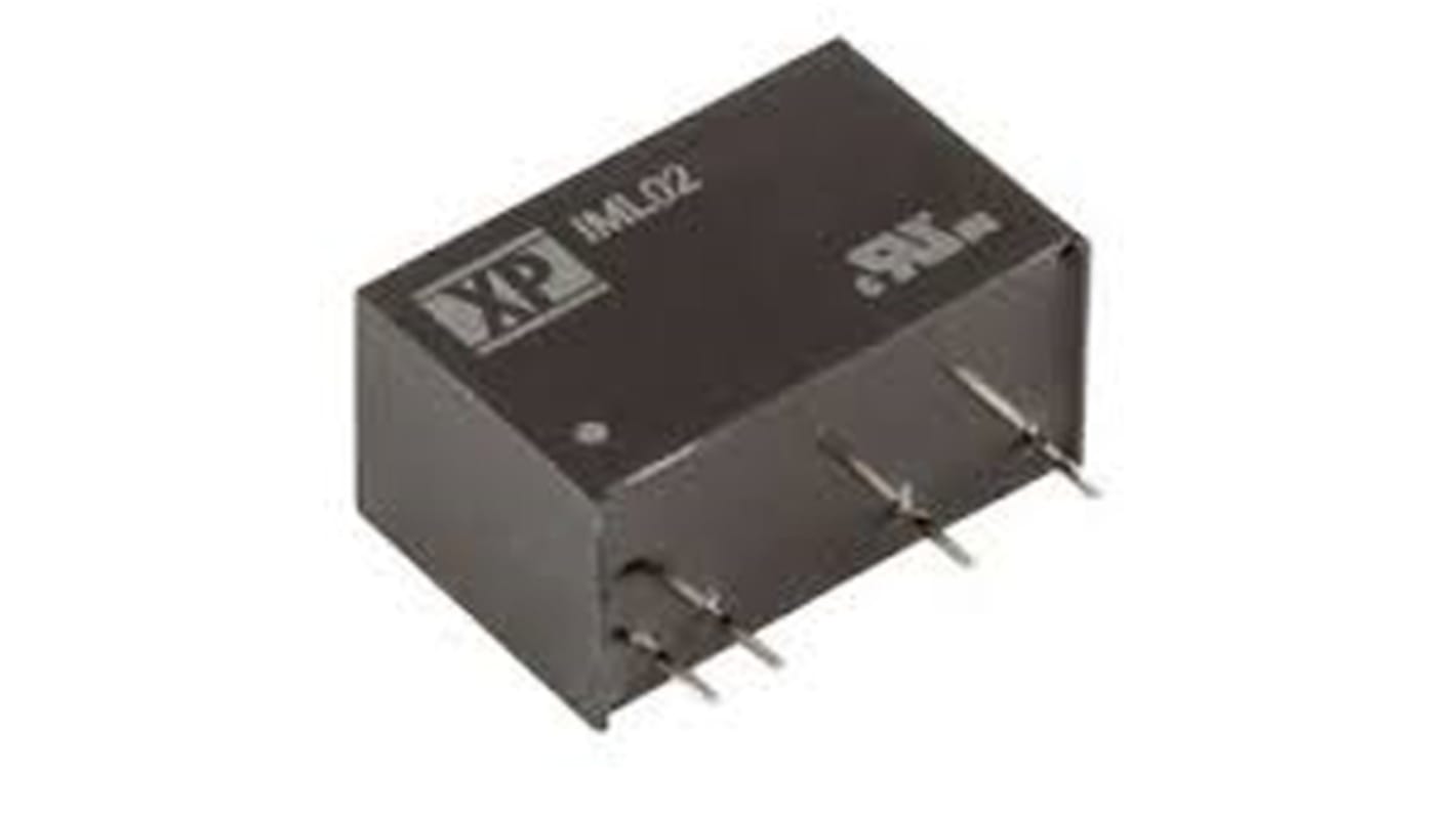 XP Power DC-DCコンバータ Vout：±12V dc 10.8 → 13.2 V dc, 2W, IML0212D12