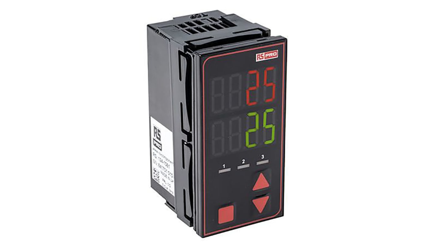 RS PRO Panel Mount PID Temperature Controller, 96 x 48mm, 3 Output Relay, 24 V ac/dc Supply Voltage