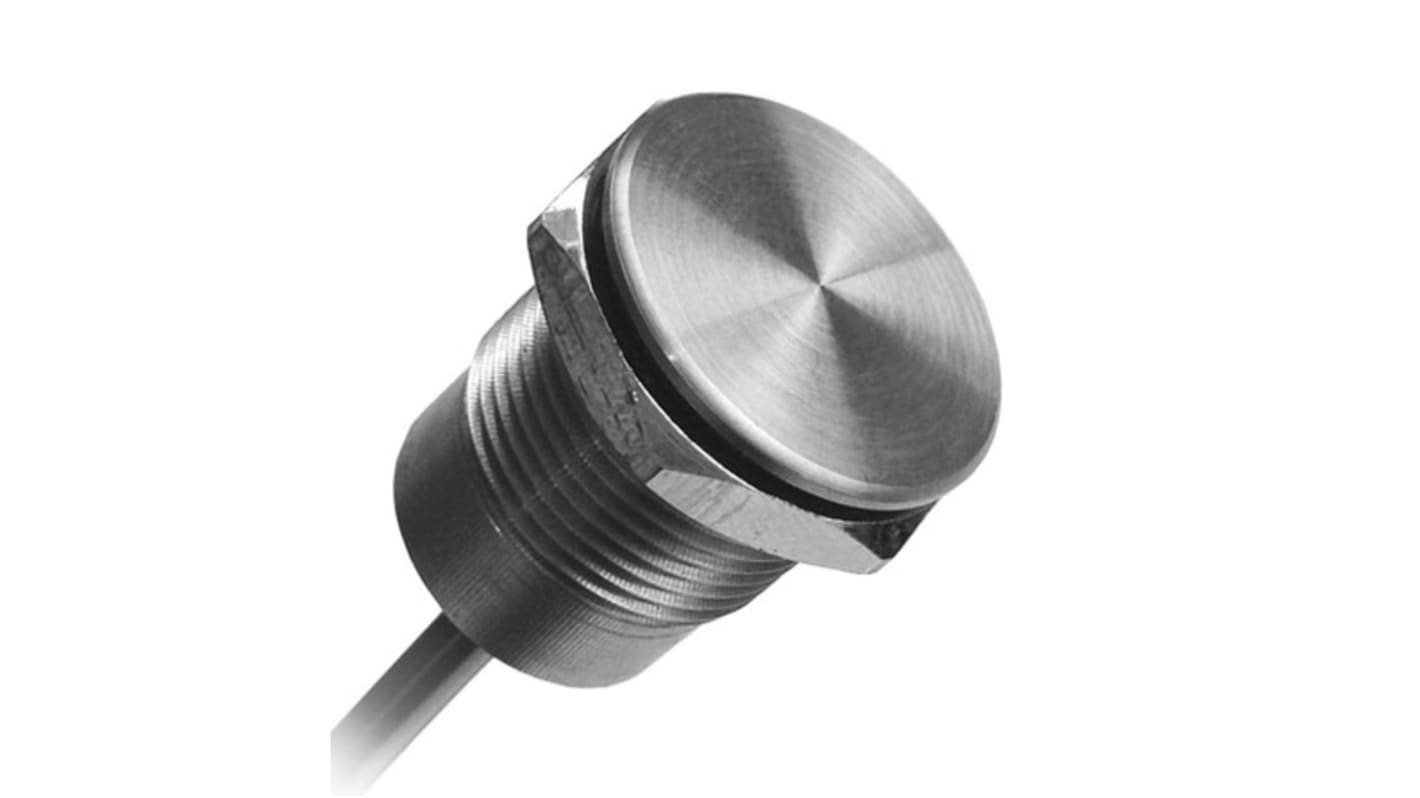 Bulgin Piezo Switch, Momentary, IP68, IP69K, Wire Lead, 1 A @ 24 V dc, -40 → +85°C Grey