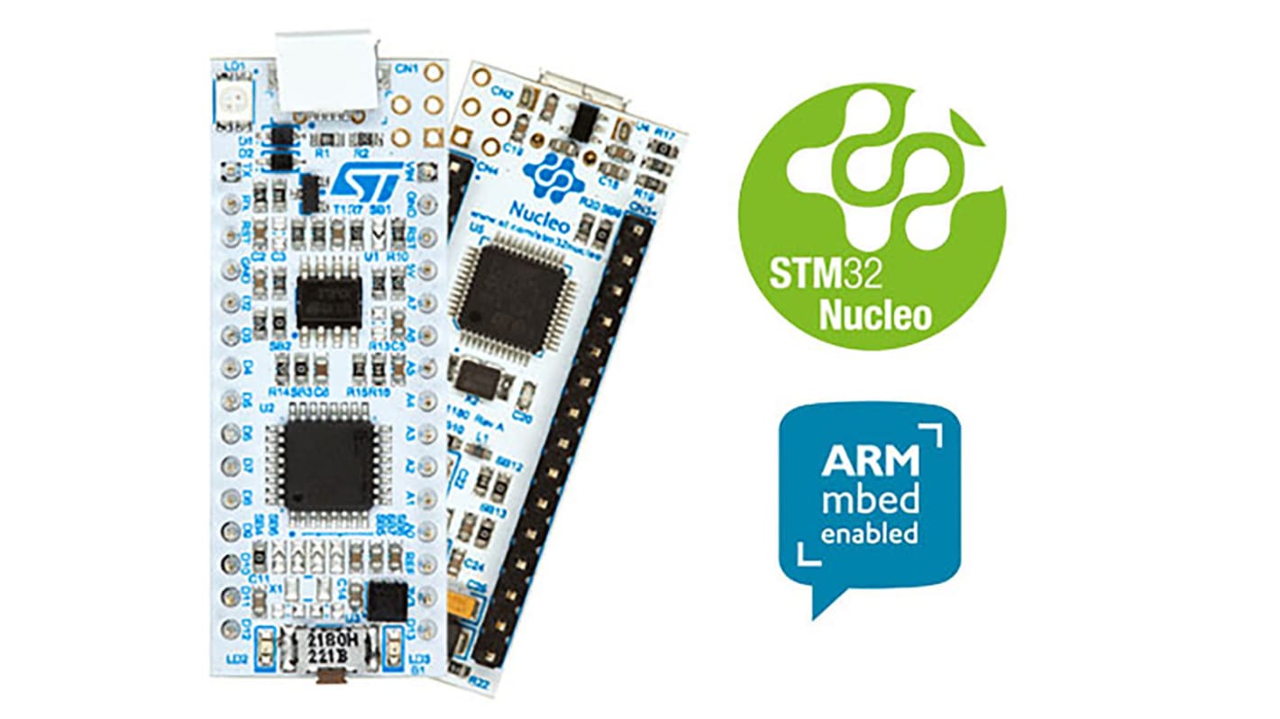 Placa de desarrollo STM32 Nucleo-32 de STMicroelectronics, con núcleo ARM Cortex M0+