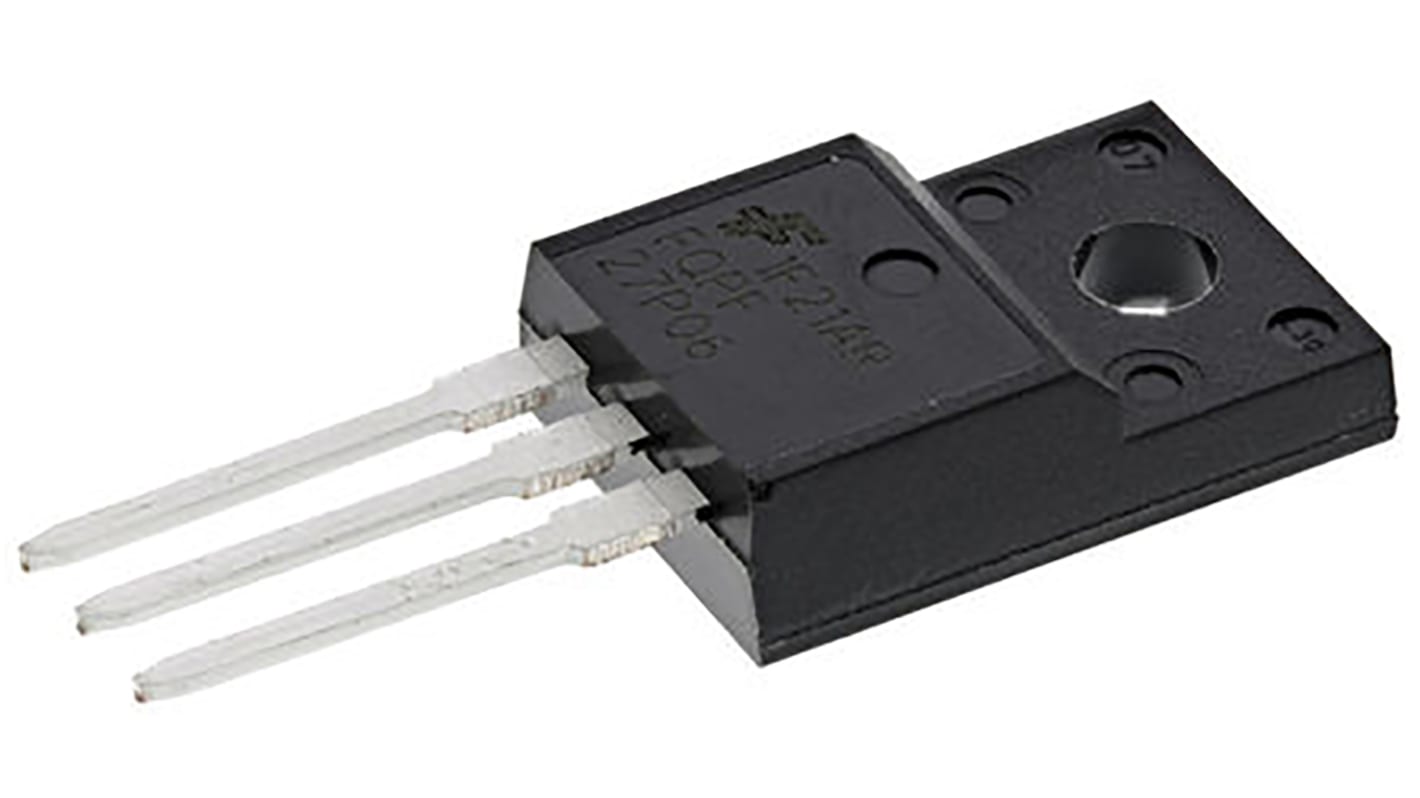 MOSFET onsemi canal P, TO-220F 19 A 60 V, 3 broches