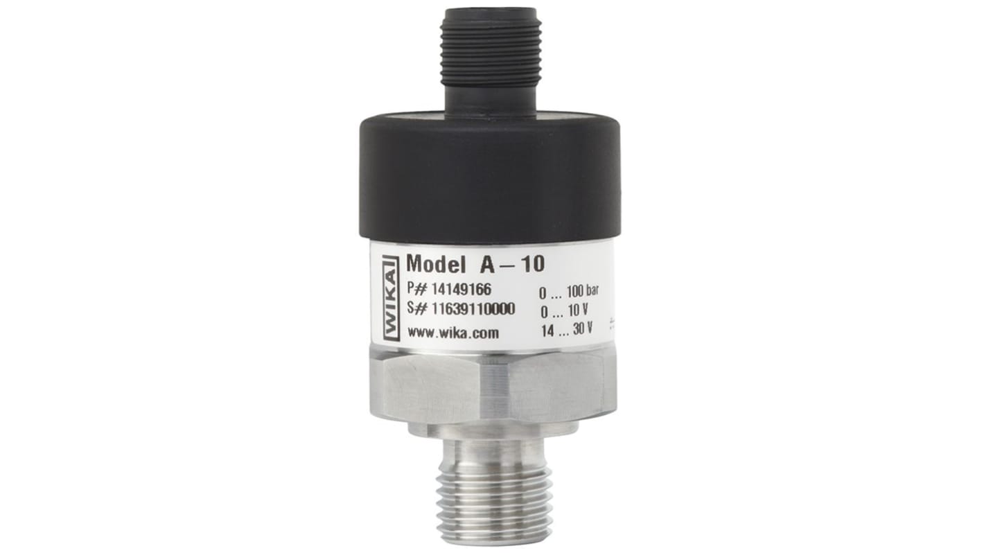 WIKA A-10 Series Pressure Sensor, 0bar Min, 400bar Max, Analogue Output