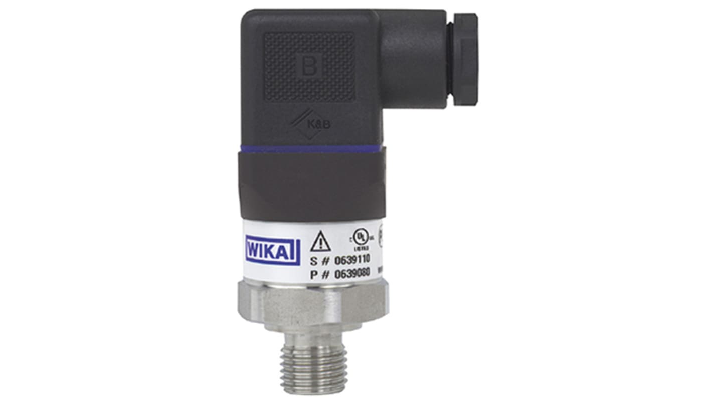 WIKA A-10 G1/4 Drucksensor -1bar bis 9bar, Analog 4 → 20 mA, für Gas, Flüssigkeit