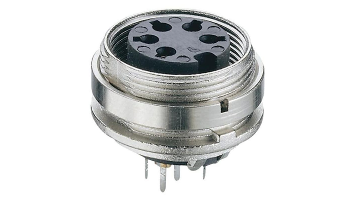 Lumberg, KGR 12 Pole M16 Din Socket, DIN EN 60529, DIN EN 60664, 3A, 160 V ac IP40, Threaded, Female, Panel Mount