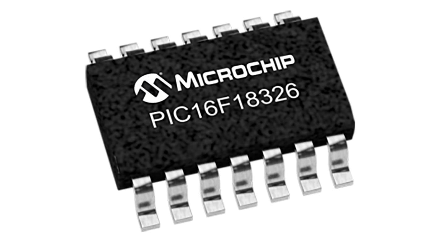 Microchip PIC16F18326-I/SL, 8bit PIC Microcontroller, PIC16, 32MHz, 28 kB Flash, 14-Pin SOIC