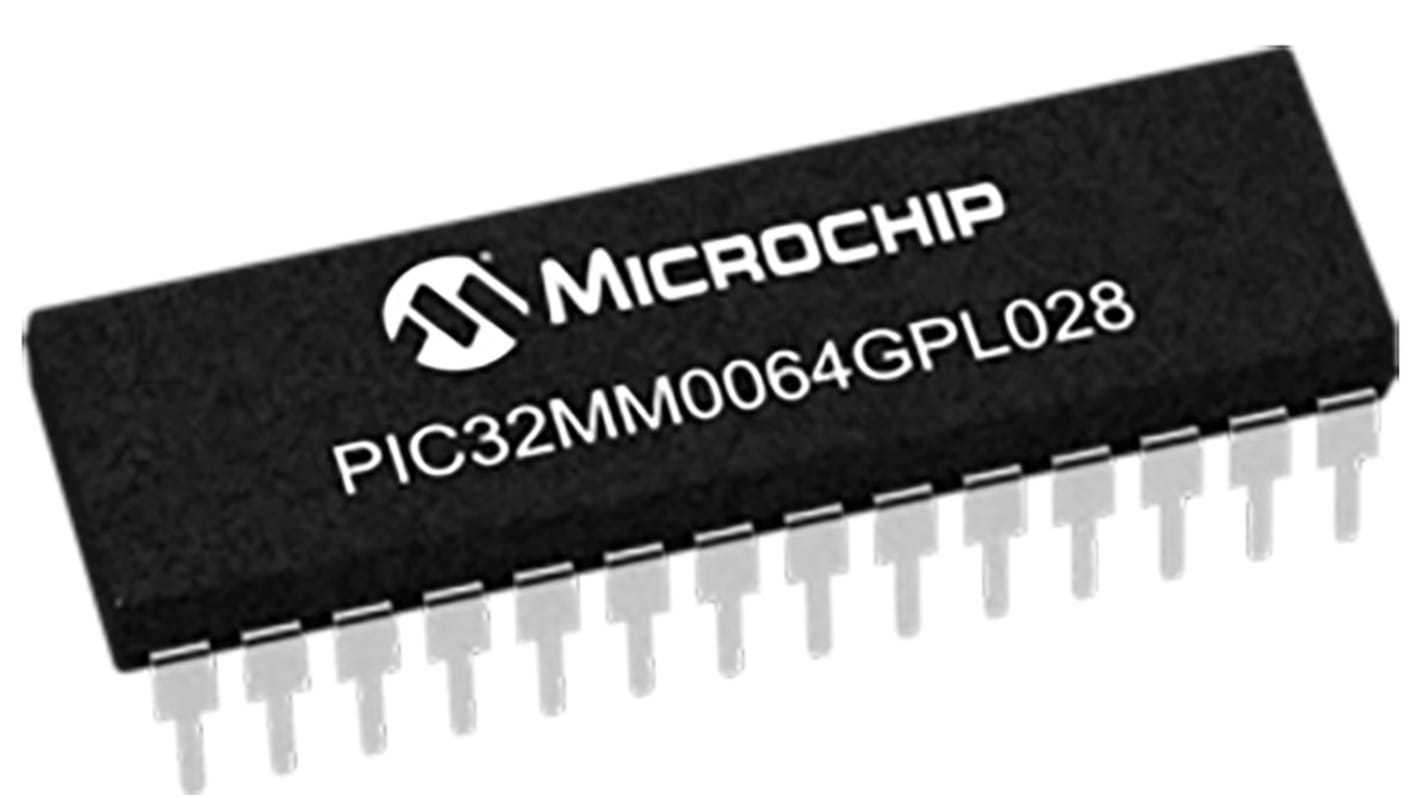 Microchip マイコン, 28-Pin SPDIP PIC32MM0064GPL028-I/SP