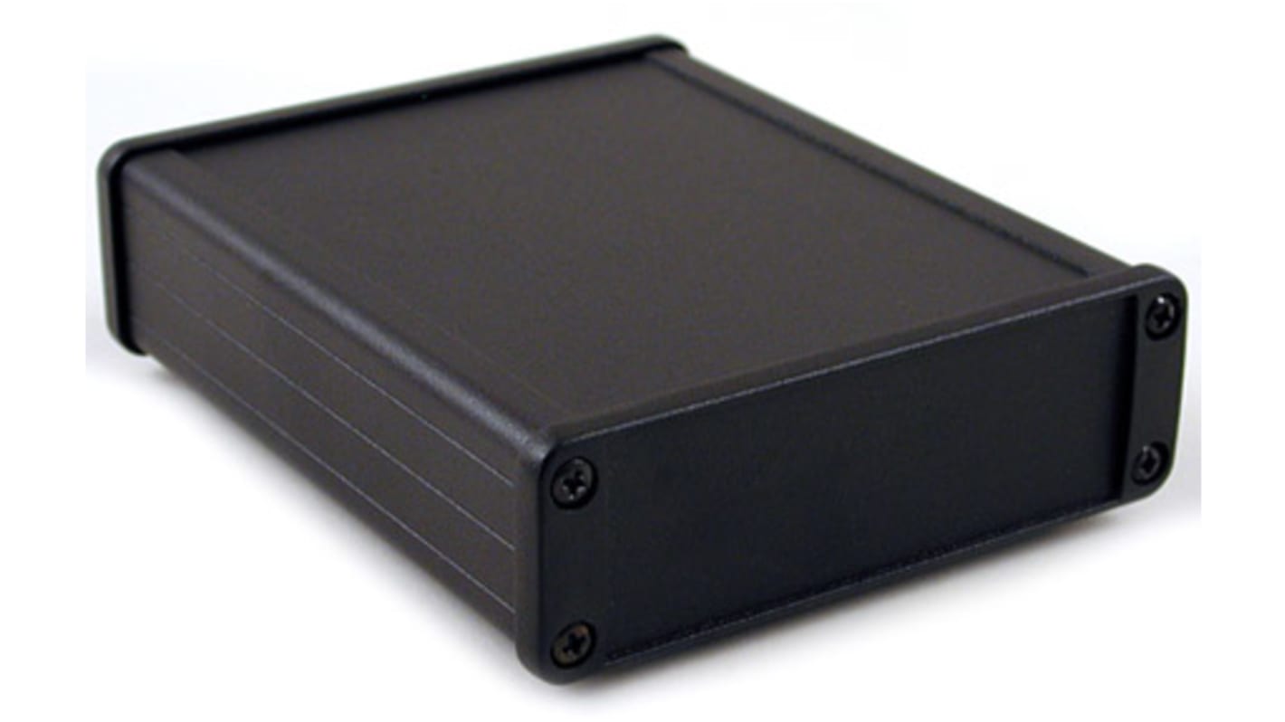 Caja Hammond de Aluminio Negro, 107 x 131.2 x 34.9mm, IP65