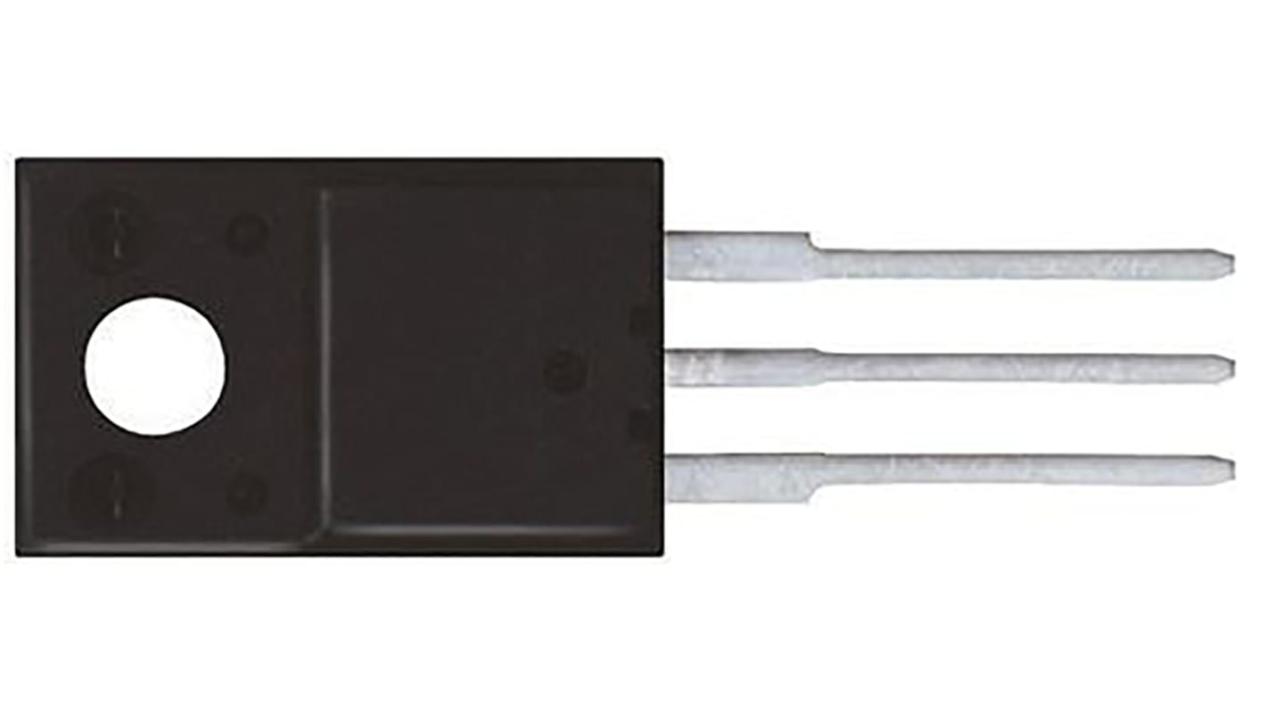 MOSFET onsemi, canale N, 265 mΩ, 18 A, TO-220F, Su foro