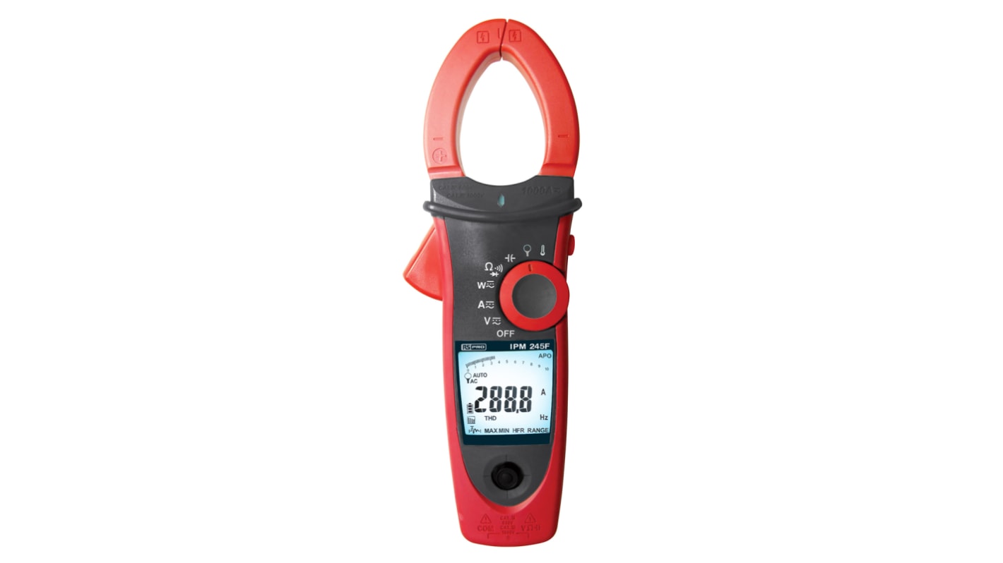 RS PRO IPM245F Clamp Meter, 1000A dc, Max Current 1000A ac CAT III 1000 V, CAT IV 600 V