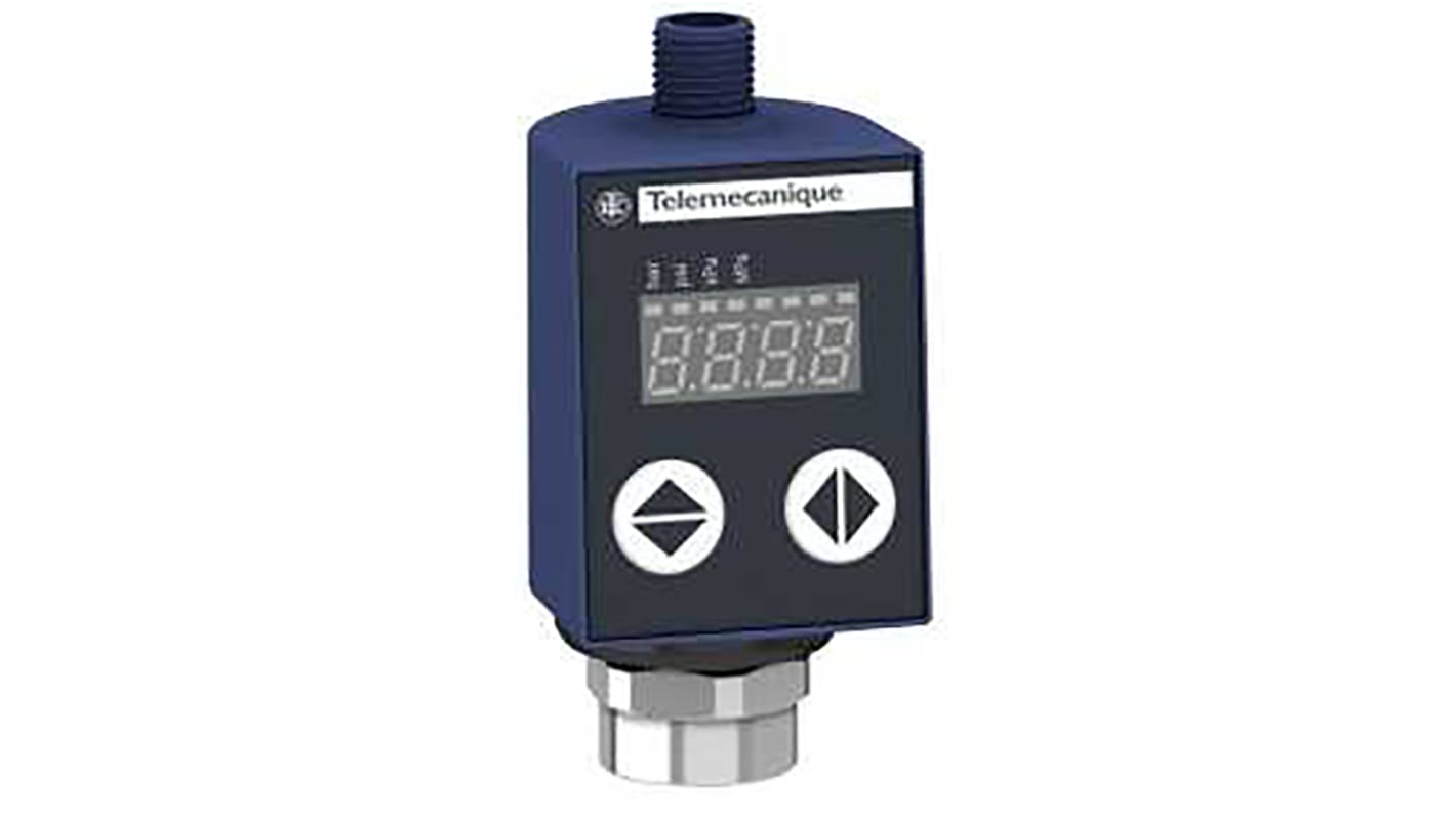 Sensor de presión Telemecanique Sensors, 0bar → 400bar, G1/4, 24 V dc, salida analógica, para Aire, agua dulce, aceite