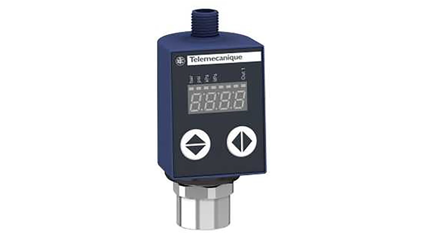 Presostato diferencial Telemecanique Sensors, -1bar → -0.08bar, G1/4, 24 V dc, salida Analógico, PNP NA/NC, para Aire,