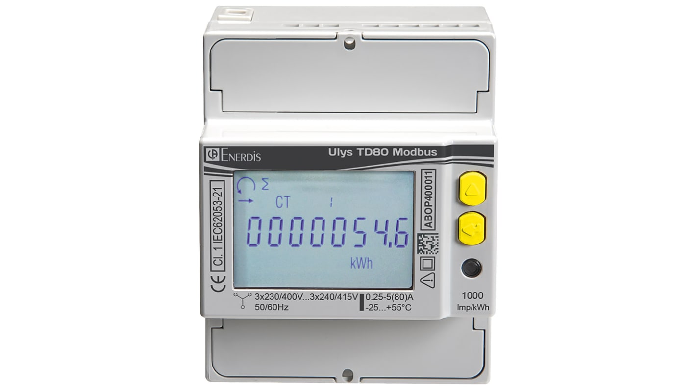 Medidor de energía Chauvin Arnoux Energy serie ULYS, display LCD, con 8 dígitos, 3 fases