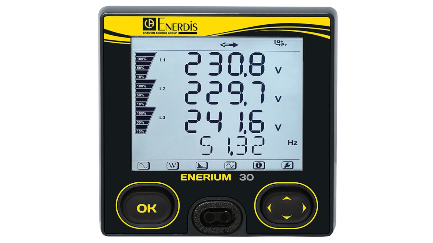 Chauvin Arnoux Energy Enerium 30 Energiemessgerät LCD / 1-phasig, Impulsausgang