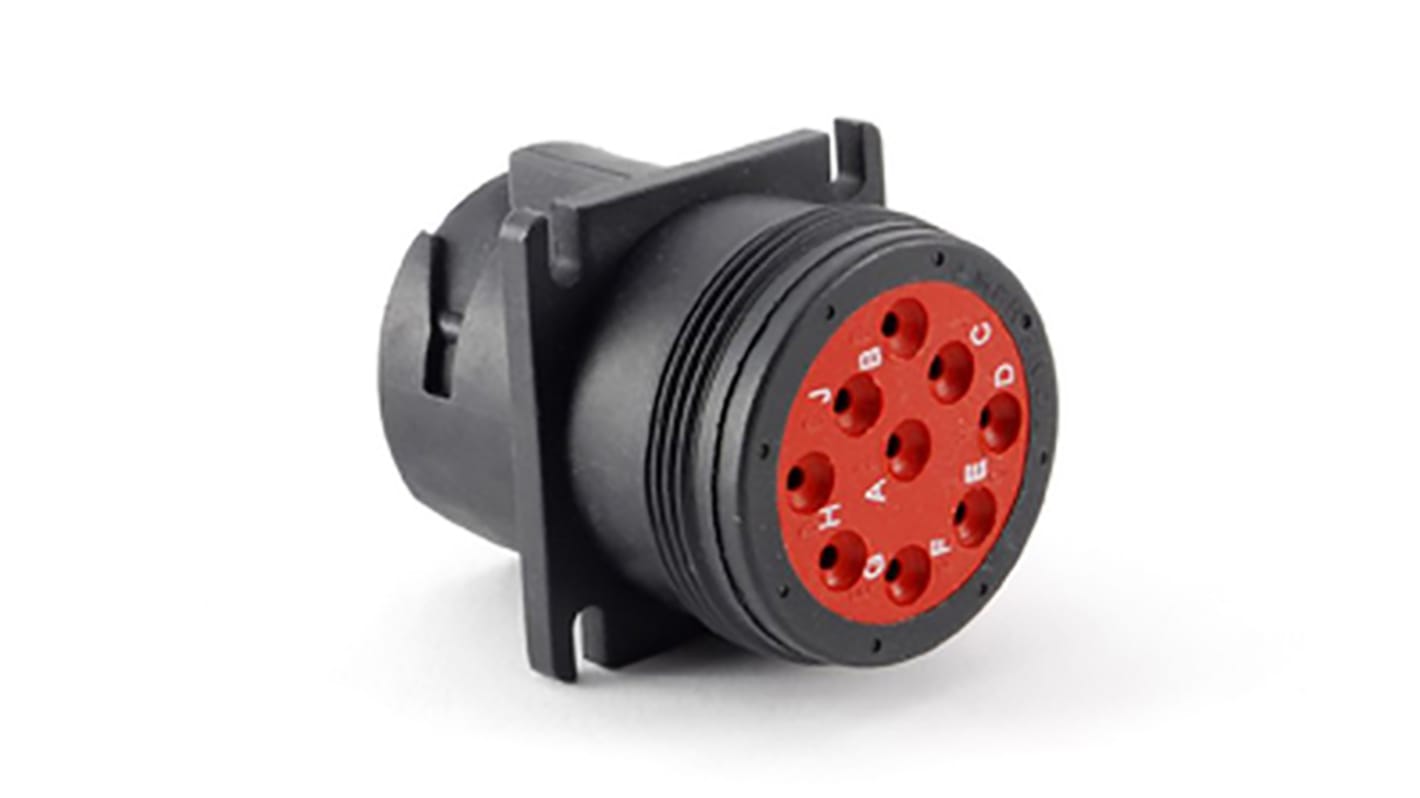 Amphenol Circular Connector, 9 Contacts, Flange Mount, Plug, Female, IP67, AHD Series