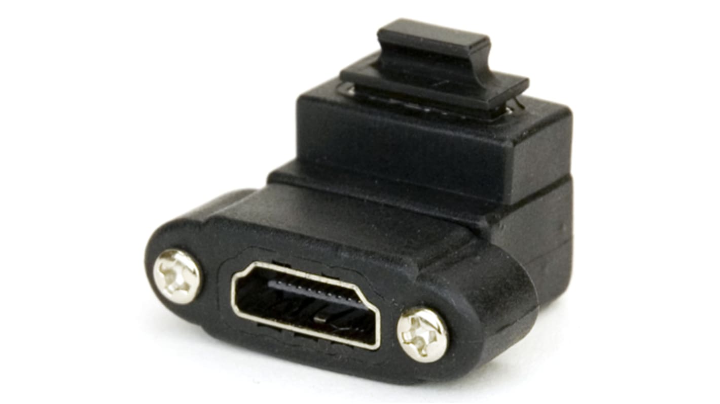 RS PRO Right Angle HDMI Adapter, Female HDMI to Female HDMI