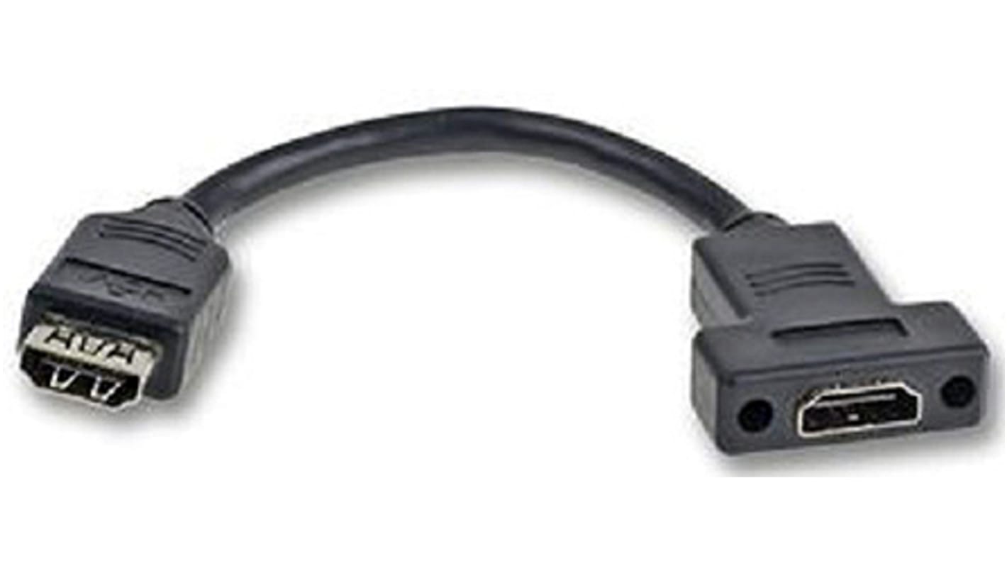 RS PRO HDMI-Kabel A HDMI Buchse B HDMI Buchse, 80mm, Schwarz