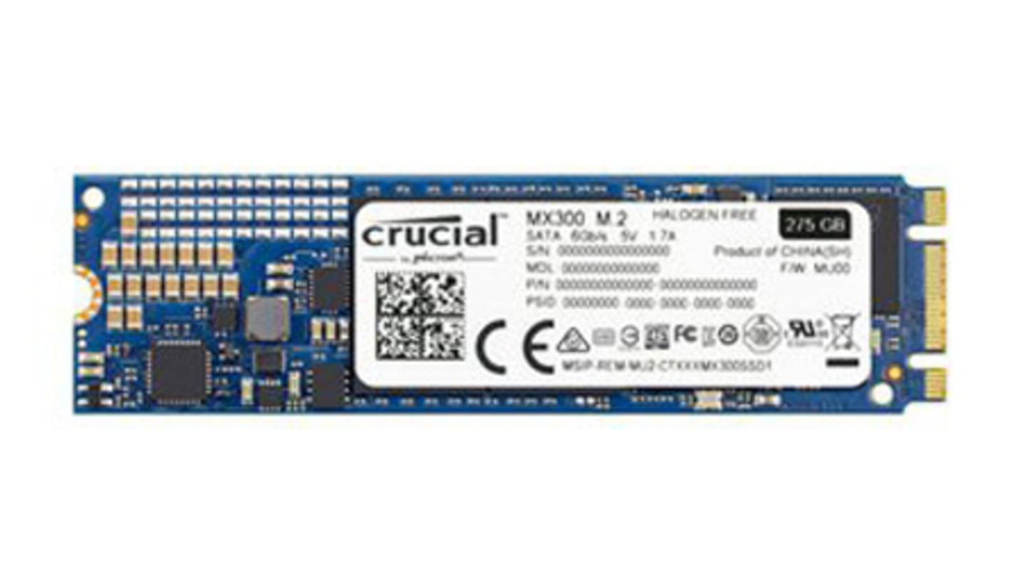 Dysk SSD MX300, 275 GB AES-256, SATA III, wewnętrzny, Crucial TLC Nie