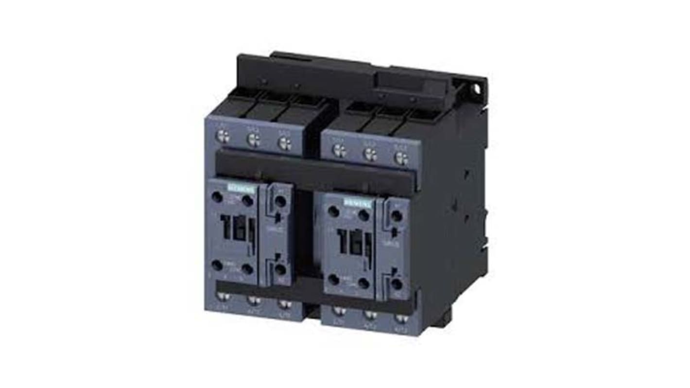 Siemens SIRIUS Innovation SRA23 Leistungsschütz / 110 V ac Spule, 3 -polig 3 Schließer, 690 V ac / 60 A, Umkehrend