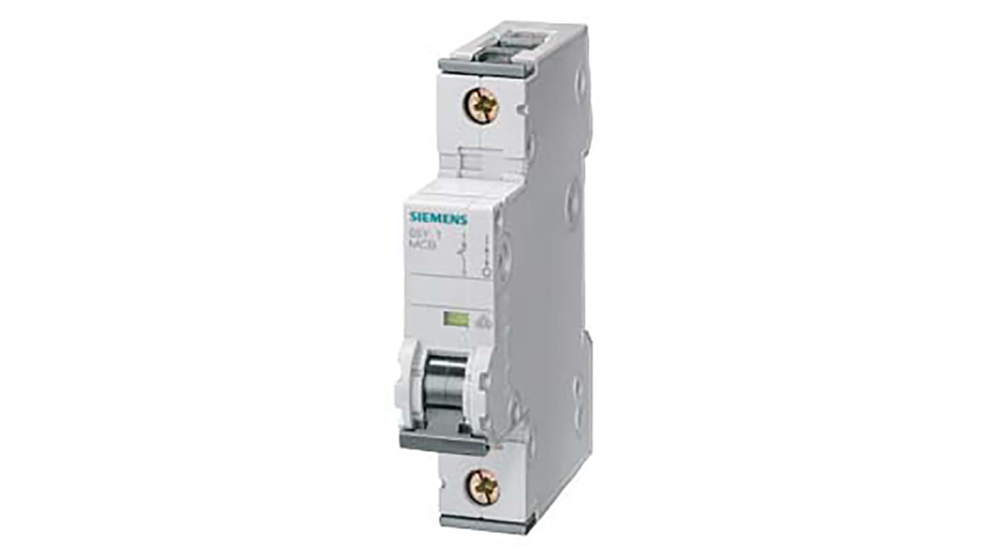 Siemens Sentron 5SY4 MCB, 1P, 40A Curve C, 230V AC, 10 kA Breaking Capacity