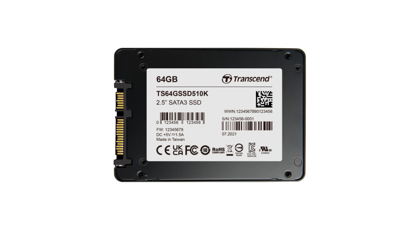 Transcend SSD510 2.5 in 64 GB Internal SSD Hard Drive