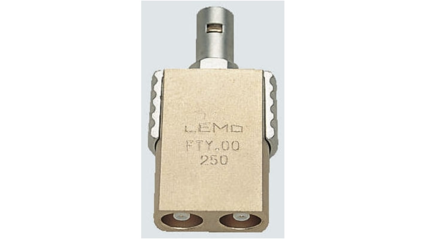 Adaptador de RF Lemo FTY.00.250.CTF 50Ω, Macho Recta NIM-CAMAC CD/N 549 a Hembra NIM-CAMAC CD/N 549 Cromo