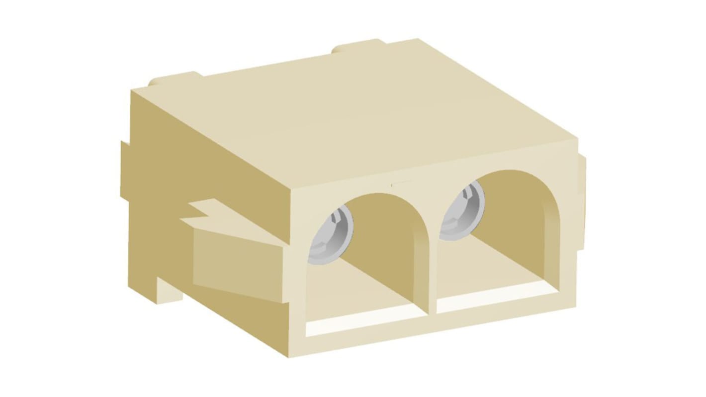 TE Connectivity Universal MATE-N-LOK Series Vertical Through Hole PCB Header, 2 Contact(s), 6.35mm Pitch, 1 Row(s),