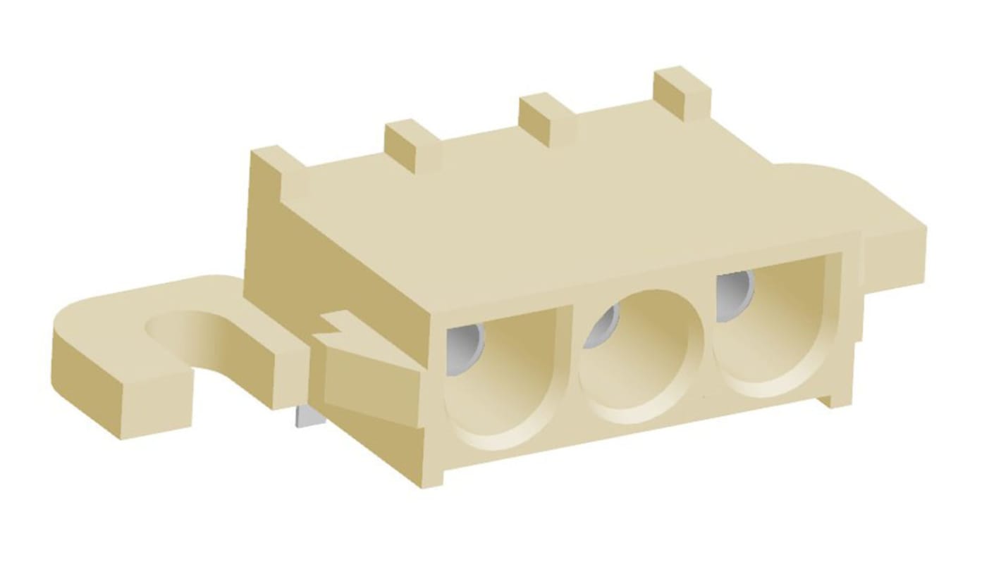 TE Connectivity Universal MATE-N-LOK Series Right Angle Through Hole PCB Header, 3 Contact(s), 6.35mm Pitch, 1 Row(s),