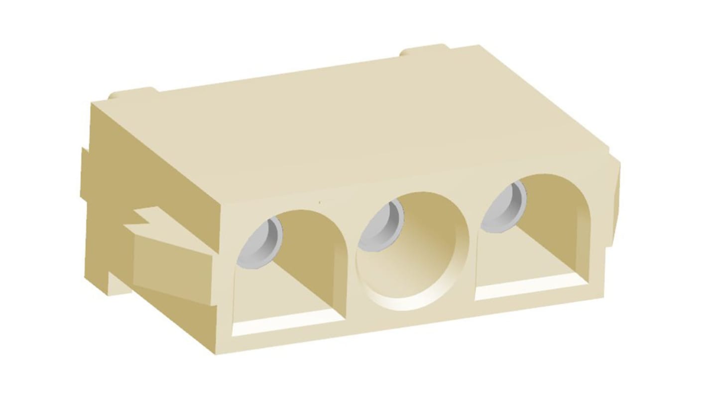 TE Connectivity Universal MATE-N-LOK Series Vertical Through Hole PCB Socket, 3 Contact(s), 6.35mm Pitch, 1 Row(s),