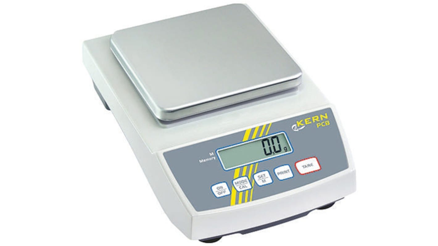 Kern PCB 2500-2 Precision Balance Weighing Scale, 2.5kg Weight Capacity, With RS Calibration