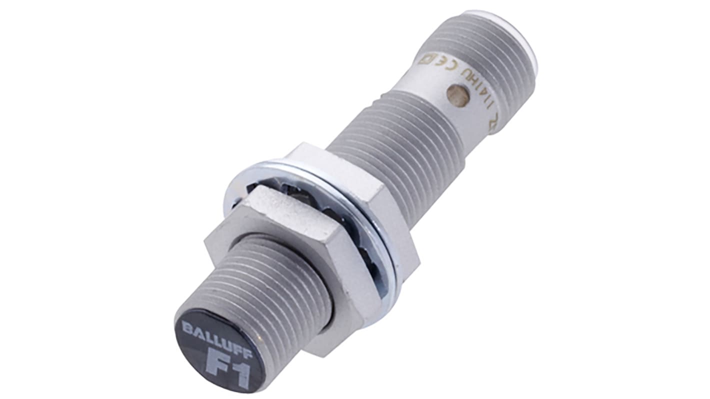 BALLUFF Inductive Barrel-Style Proximity Sensor, M12 x 1, 3 mm Detection, PNP Output, 10 → 30 V dc, IP67