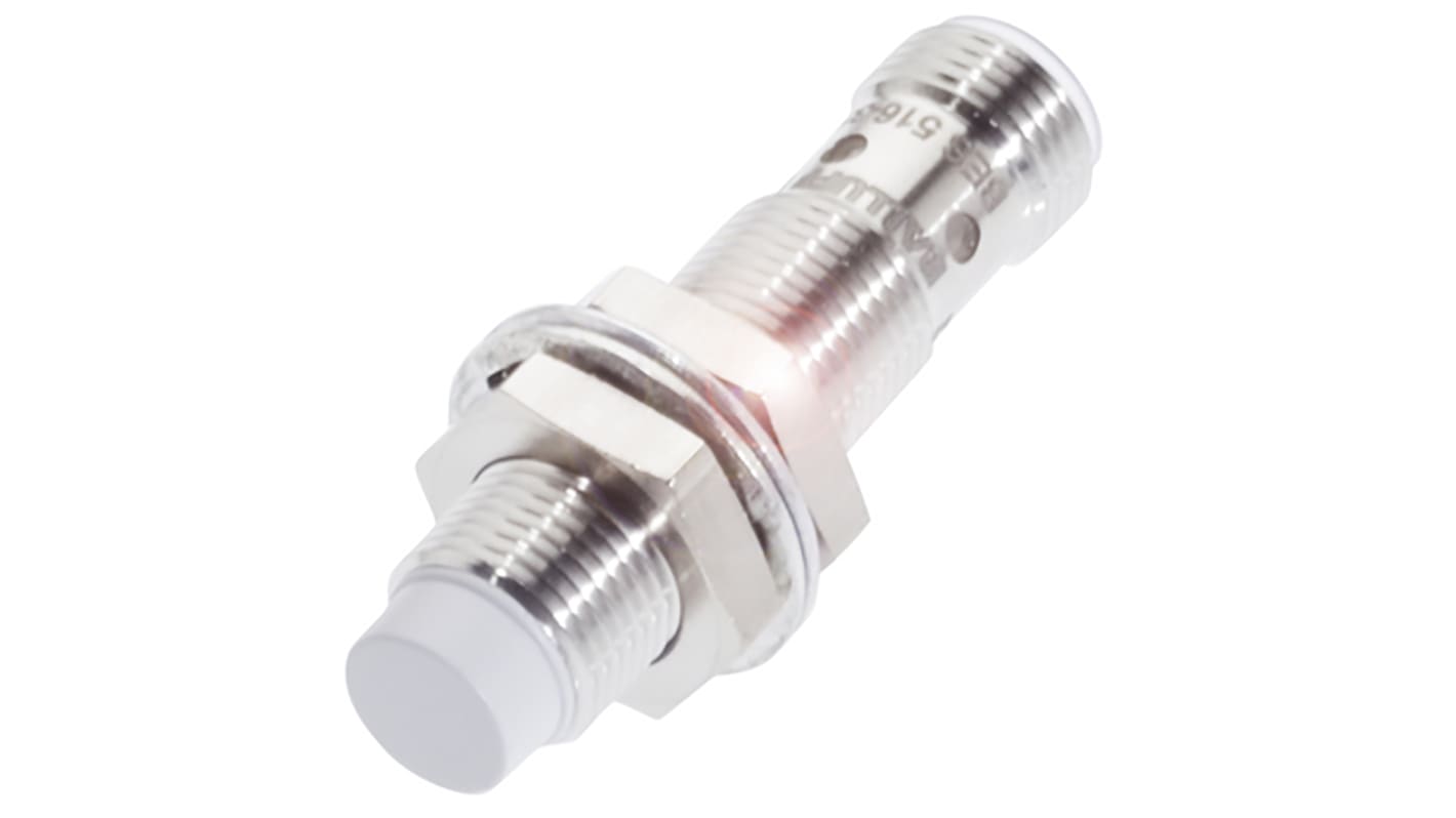 BALLUFF Inductive Barrel-Style Proximity Sensor, M12 x 1, 4 mm Detection, PNP Output, 10 → 30 V dc, IP68