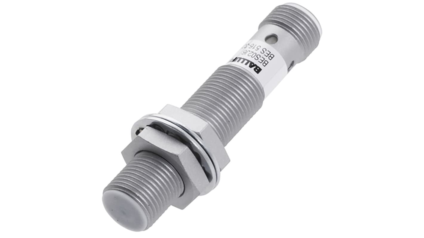 Sensor de proximidad BALLUFF, M12 x 1, alcance 2 mm, salida PNP, 10 → 30 V dc, IP67, 1kHz