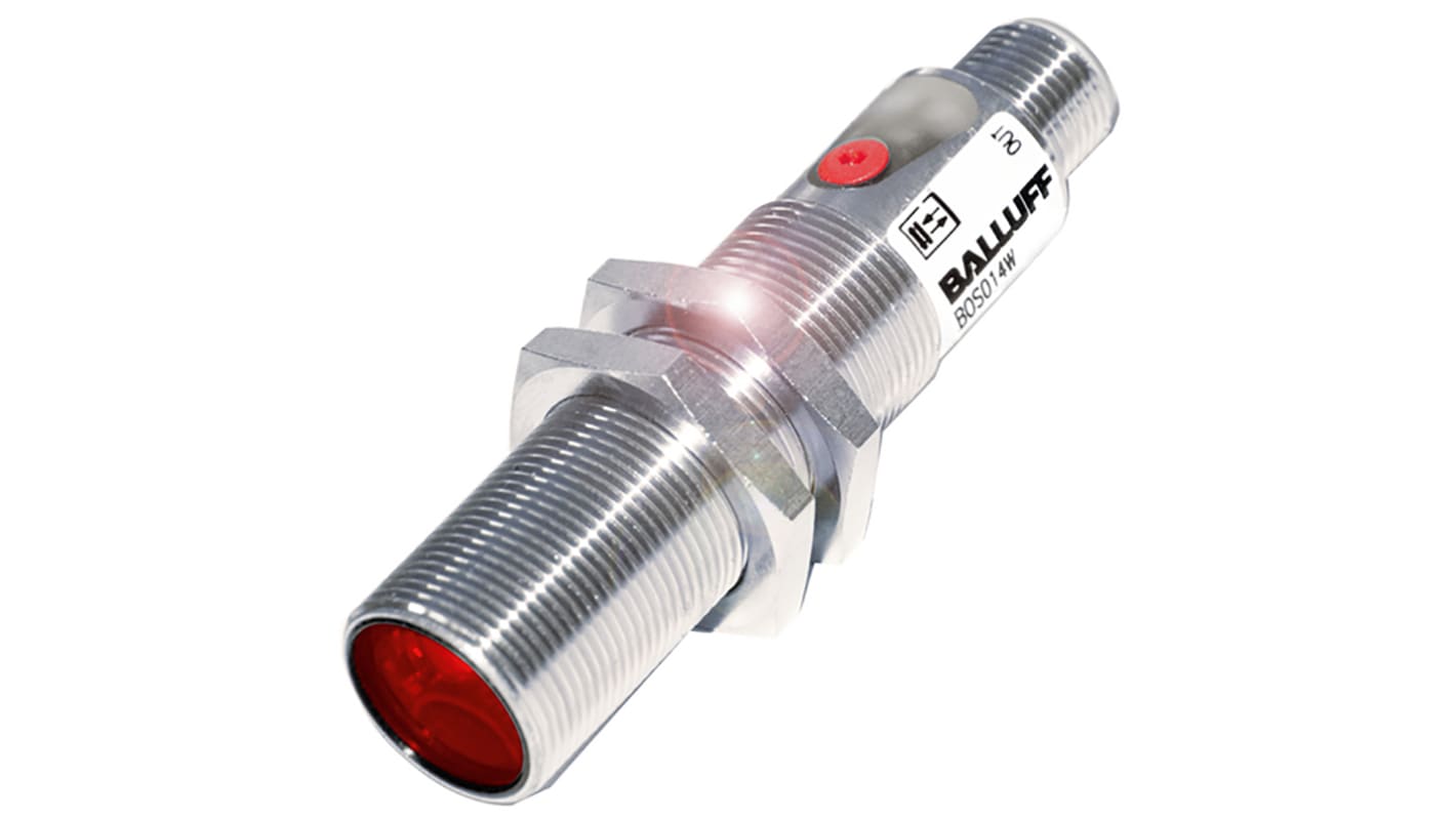 BALLUFF Retroreflective Photoelectric Sensor, Barrel Sensor, 7 m Detection Range