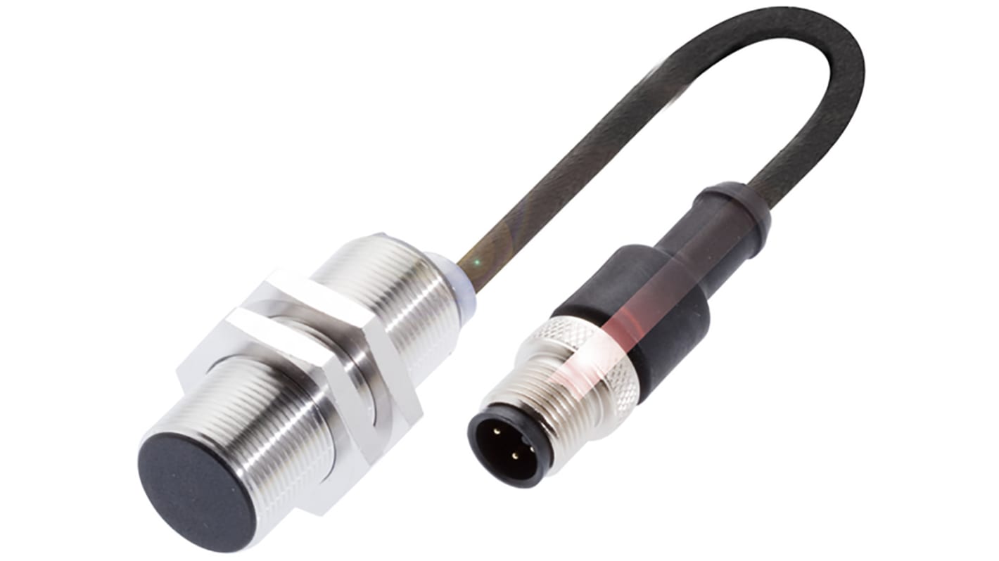 BALLUFF Inductive Barrel-Style Proximity Sensor, M18 x 1, 7 mm Detection, 10 → 36 V dc, IP67