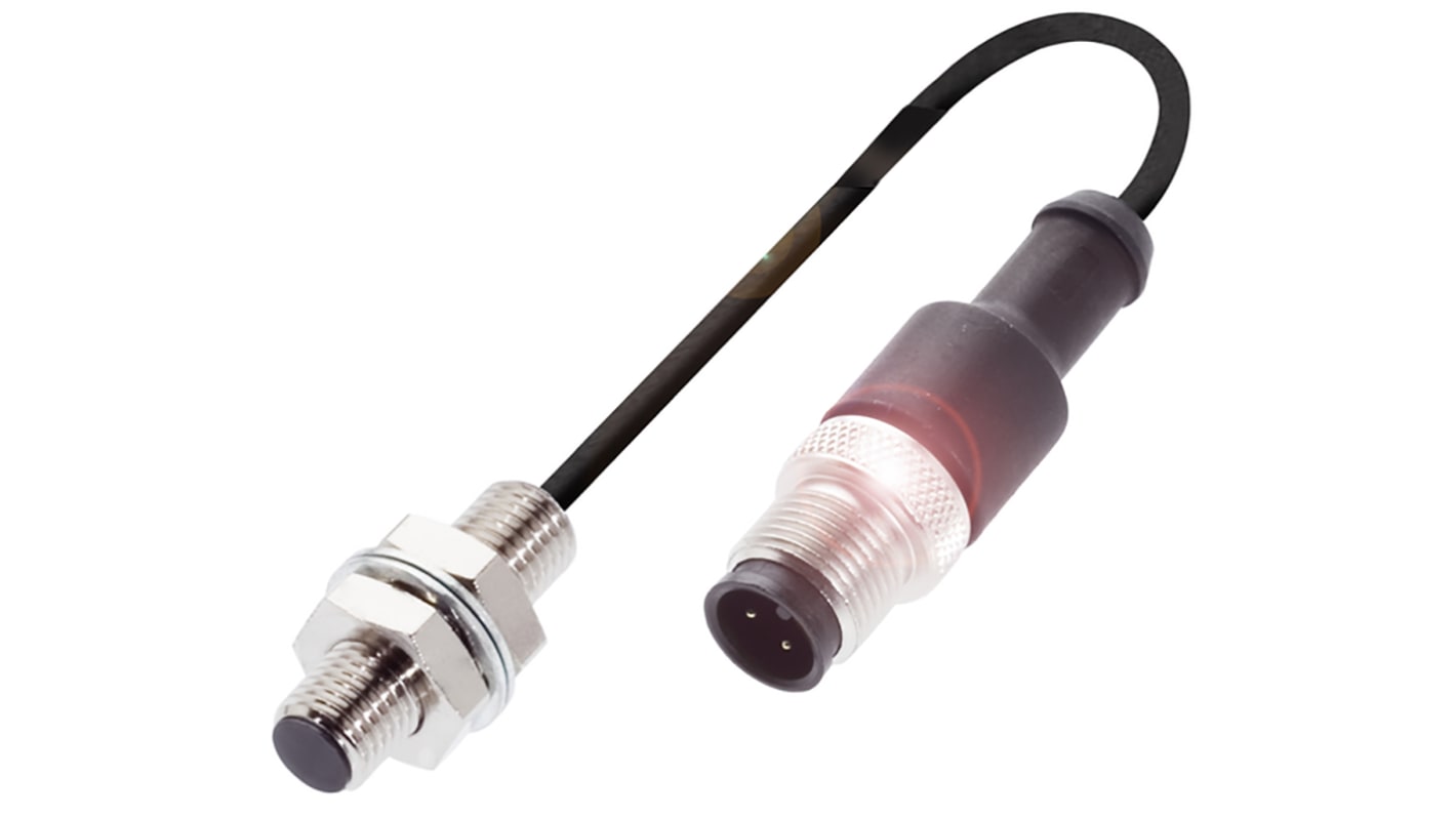 BALLUFF Inductive Barrel-Style Proximity Sensor, M8 x 1, 2 mm Detection, PNP Output, 10 → 30 V dc, IP68