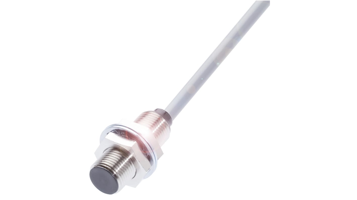 BALLUFF Inductive Barrel-Style Proximity Sensor, M12 x 1, 2 mm Detection, PNP Output, 10 → 30 V dc, IP68