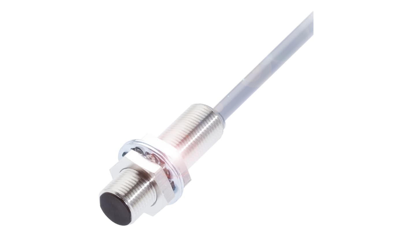 BALLUFF Inductive Barrel-Style Proximity Sensor, M12 x 1, 3 mm Detection, 10 → 36 V dc, IP67