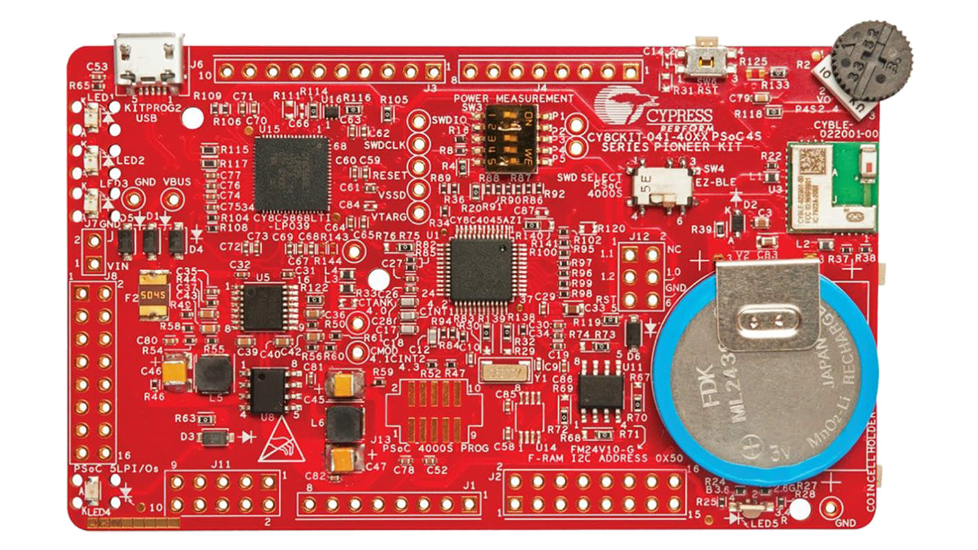 Placa de desarrollo Pioneer de Infineon, con núcleo ARM Cortex M0