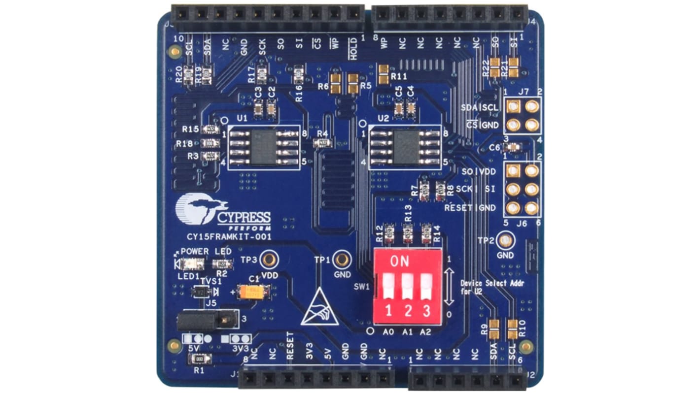 Vývojová sada pro paměti, klasifikace: Arduino Shield, Feroelektrická paměť RAM (FRAM)