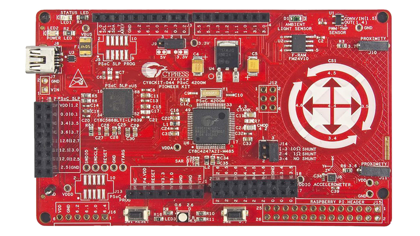 Placa de desarrollo Pioneer de Cypress Semiconductor, con núcleo ARM Cortex M0