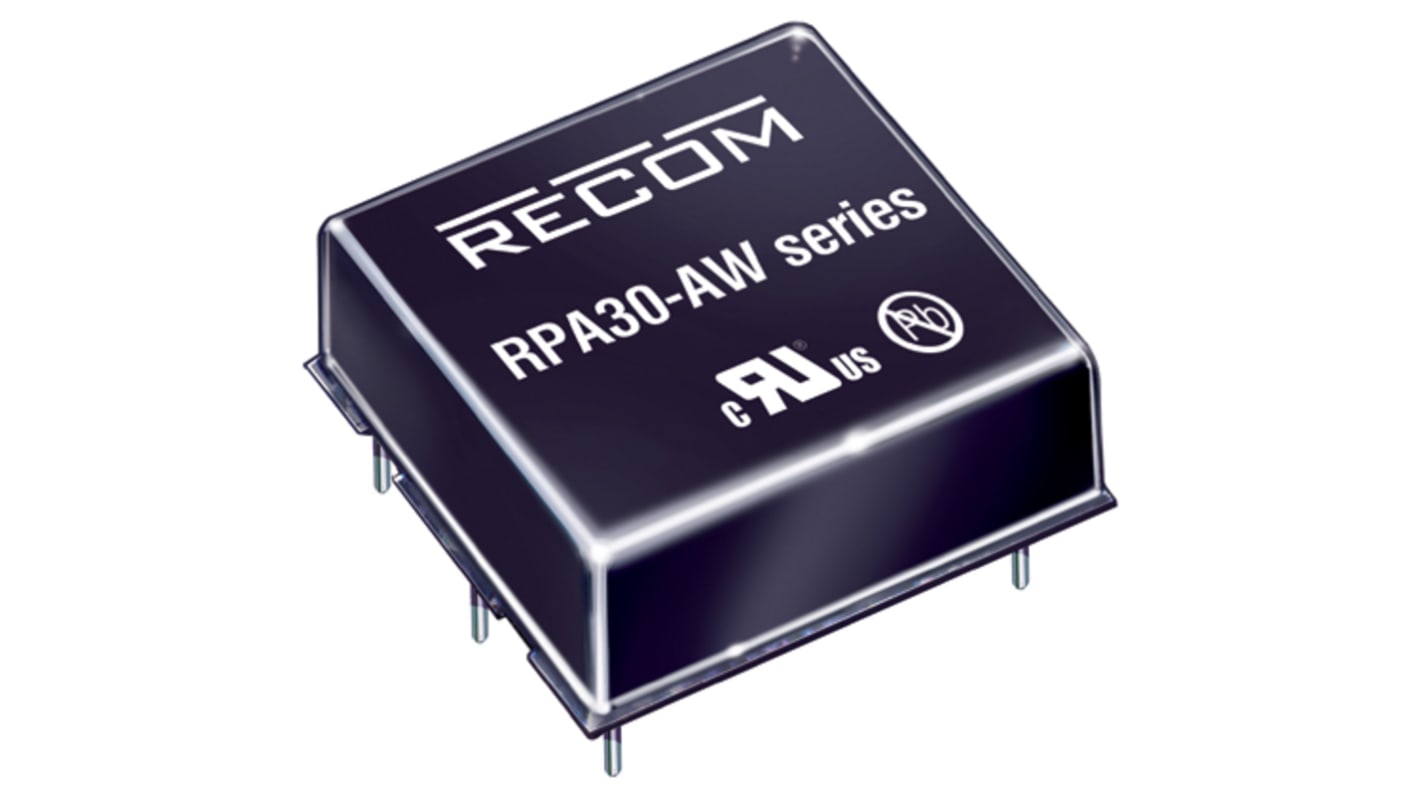 Convertisseur DC-DC Recom, RPA30-AW, Montage traversant, 30W, 1 sortie, 5V c.c., 6A