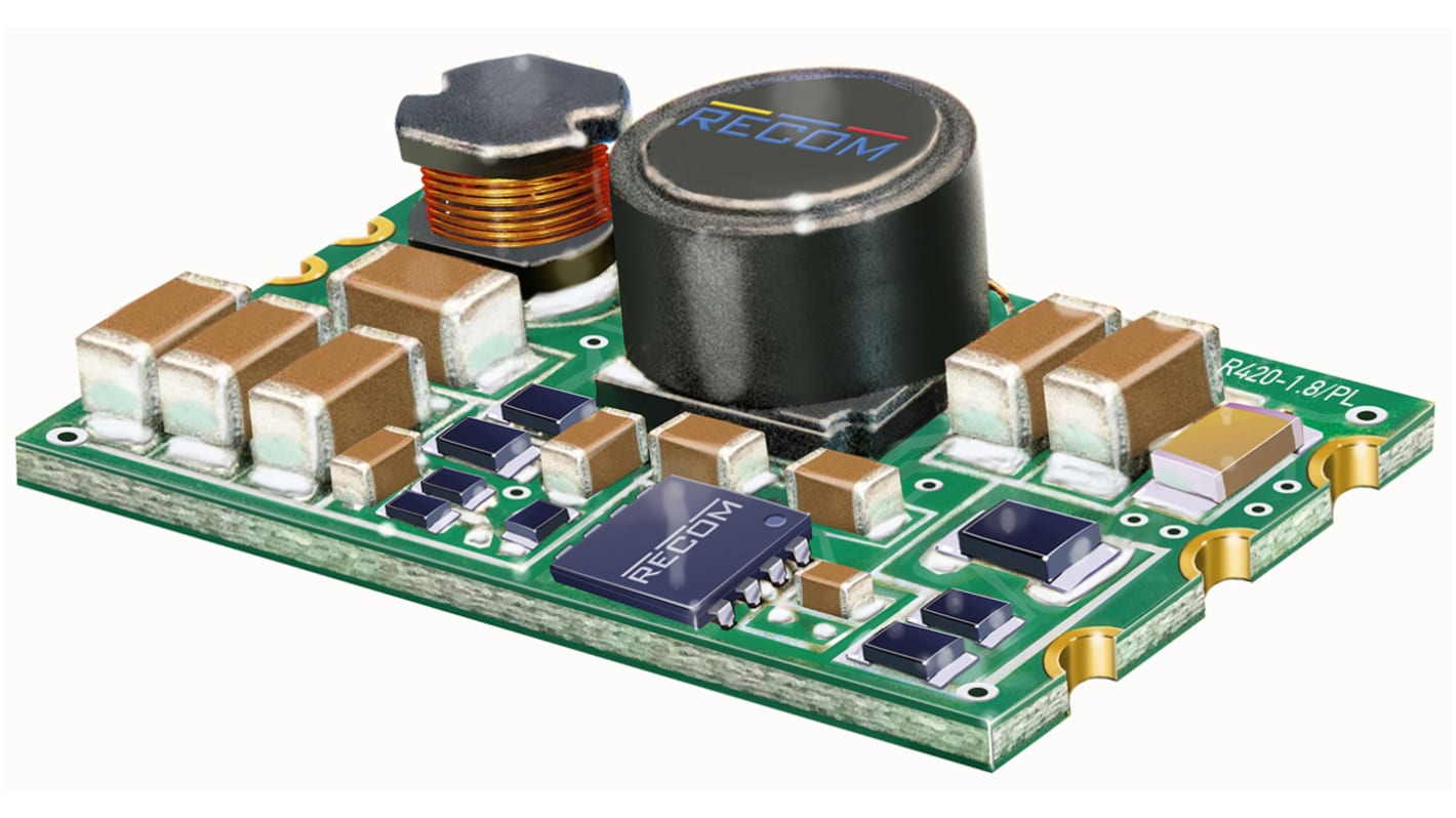 Recom DC-DC átalakító, KI: 5V dc, 10mA, BE: 10 → 36 V DC