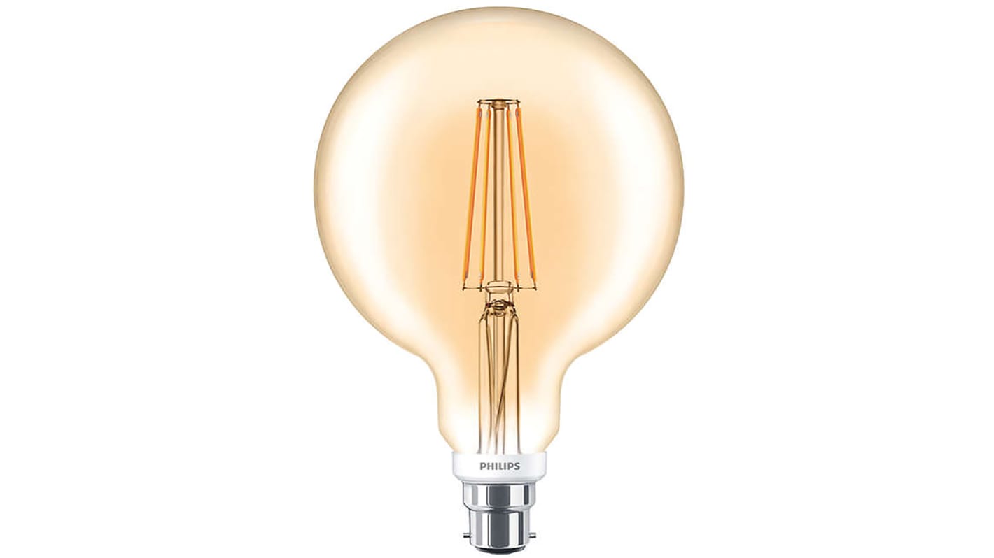 Bombilla LED en forma de globo Philips, Classic, 240 V, 7 W, casquillo B22, regulable, Luz blanca extracálida, 2000K,